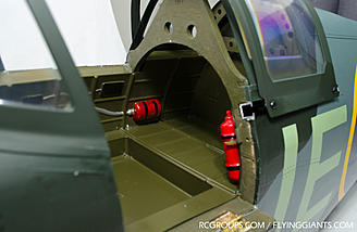 Inside the rear of the cockpit.
