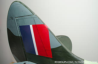 The printed covering scheme on the Phoenix Spitfire doesn't quite match up on the seams.