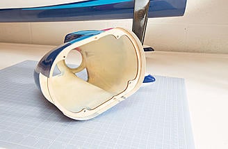 The cowl can be mounted traditionally with the bolts on the outside, or on the inside for a more aerodynamic and clean appearance. The cowl ring must be glued in if you go the latter route