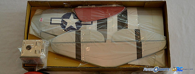 <b>Wings, elevator, rudder, fiberglass parts and hardware were in the bottom portion of the box.</b>