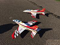 Name: IMG_2456.jpg
Views: 504
Size: 560.4 KB
Description: Nice looking airplanes.  I chose the red scheme because my turbine Avanti S is blue.  Dennis decided to get a matching airplane.